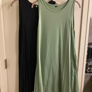 Tank dresses with pockets. A line